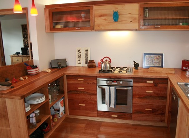 A kitchen by southern Tasmanian cabinetmaker, Bernd Farasin, Bruny Island.