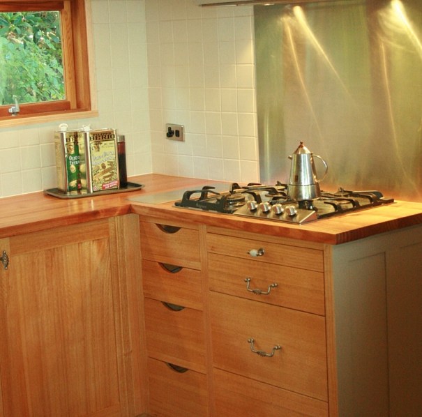 A kitchen by southern Tasmanian cabinetmaker, Bernd Farasin, Bruny Island.