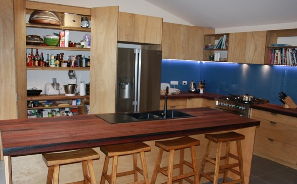 A kitchen by southern Tasmanian cabinetmaker, Bernd Farasin, Bruny Island.