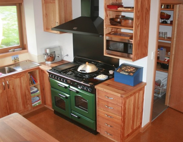 A kitchen by southern Tasmanian cabinetmaker, Bernd Farasin, Bruny Island.