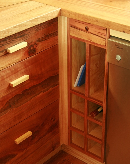 A kitchen by southern Tasmanian cabinetmaker, Bernd Farasin, Bruny Island.